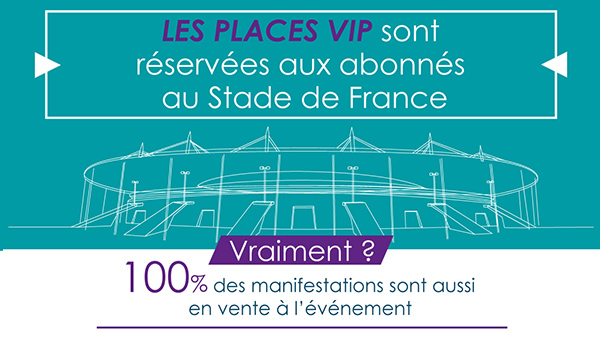 100% des manifestations sont aussi en vente à l’événement 100% des manifestations sont aussi en vente à l’événement