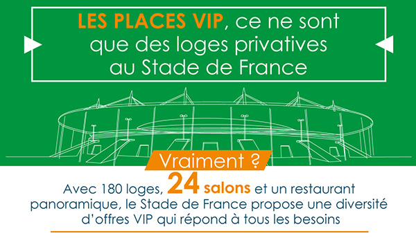 Le Stade de France, c’est 6 000 places VIP en loges et salons Le Stade de France, c’est 6 000 places VIP en loges et salons