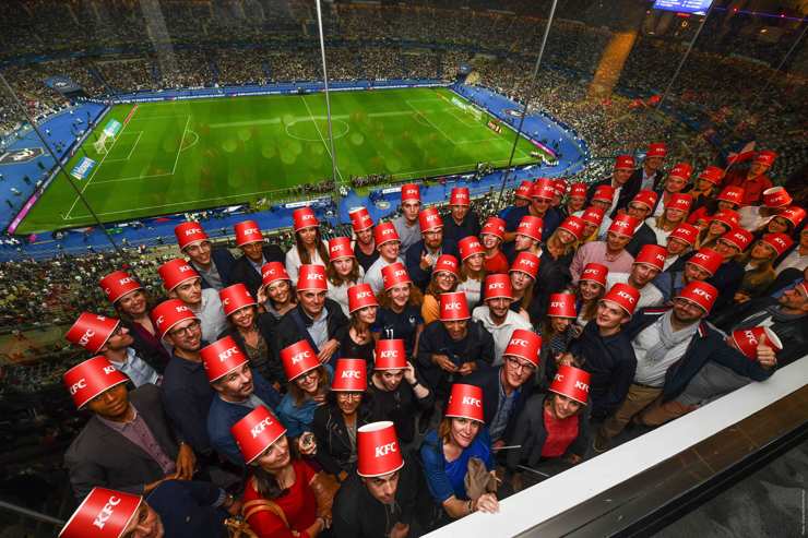 Séminaire KFC au restaurant Le {Club} pendant un match au Stade de France