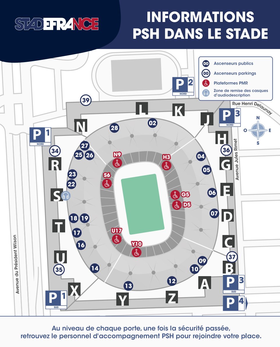 Plan d'informations PSH dans le Stade