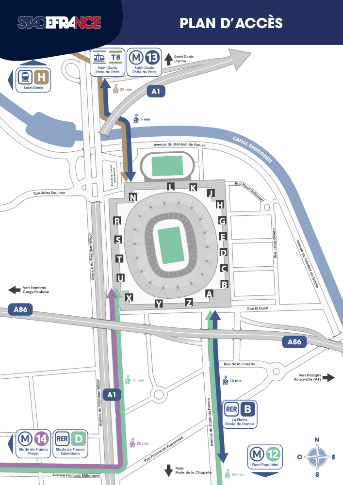 Plan accès piétons