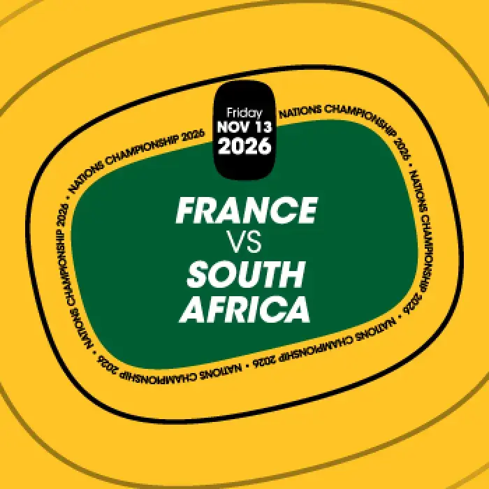France vs South Africa match for the Nations Championship on 13 November 2026 