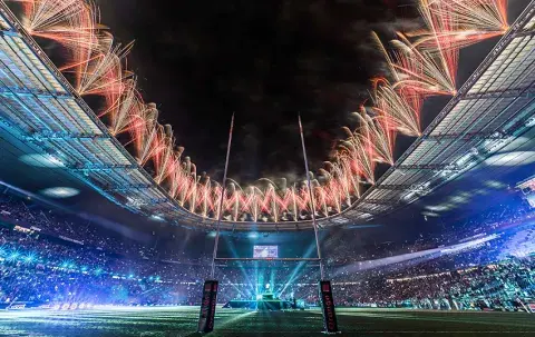 Animation feu d'artifice Finale du TOP 14 au Stade de France