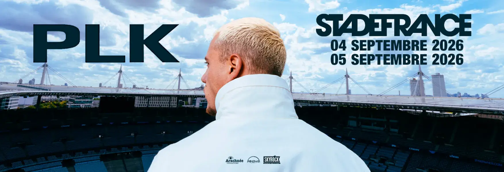 Concerts de PLK les 4 et 5 septembre 2026 au Stade de France